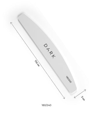 DARK Set of files - half-moon on foam white, 25 pcs (180/240 grit)