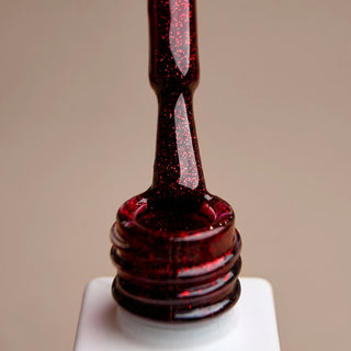 GEL POLISH GLITTER DARK RED