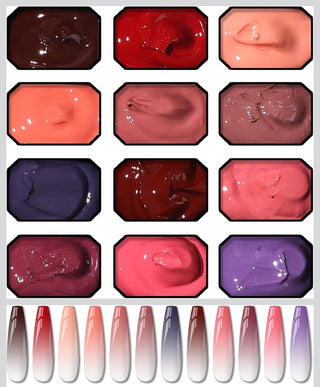 12 colors blending ombre pallette autumn