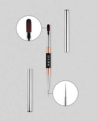 DARK Double-sided brush (liner 10 mm rounded gel 12 mm)