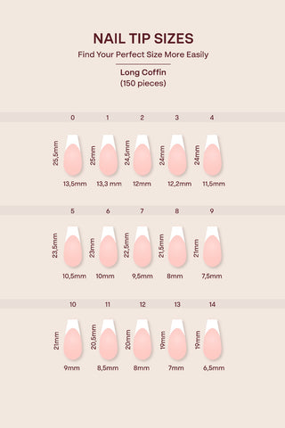 Acrylic Gel Tip Master Pro X® White French - Long Coffin