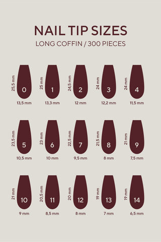 Acrylic Gel Tip Master Pro X® - Natural Cover Nude Long Coffin
