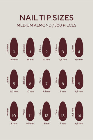 Acrylic Gel Tip Master Pro X® Natural - Natural Cover Nude Medium Almond