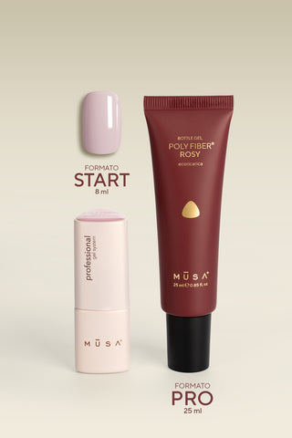 Poly Fiber® builder gel in bottle Rosy